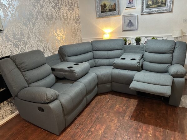 Roma Fabric Corner Recliner – Available at Super Sofo