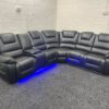 oxford corner electric recliner leather sofa