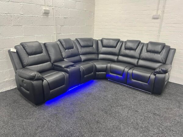 oxford corner electric recliner leather sofa