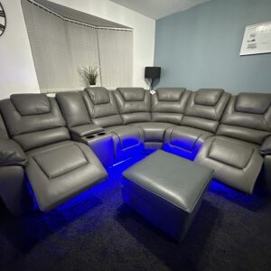 oxford corner electric recliner leather sofa