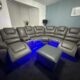 oxford corner electric recliner leather sofa