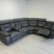 nova leather electric recliner gray