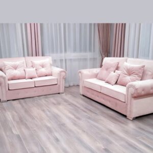 Pink Plush 3+2 Set Olympia Sofa